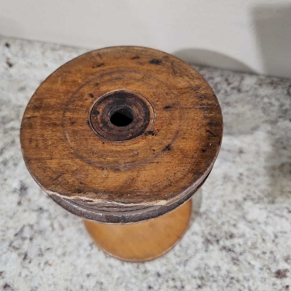 Rustic Wooden Spool Accent Piece - Picture 5 of 8